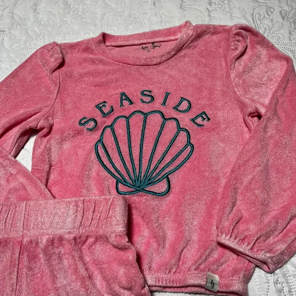 Love & Grow Seaside Embroidered Terry Set Size 7